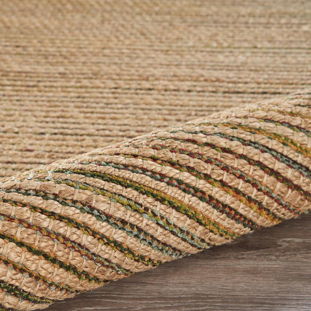 L&amp;R Resources Natural Fiber Striped Multicolor 9' x 12' Area Rug, , large