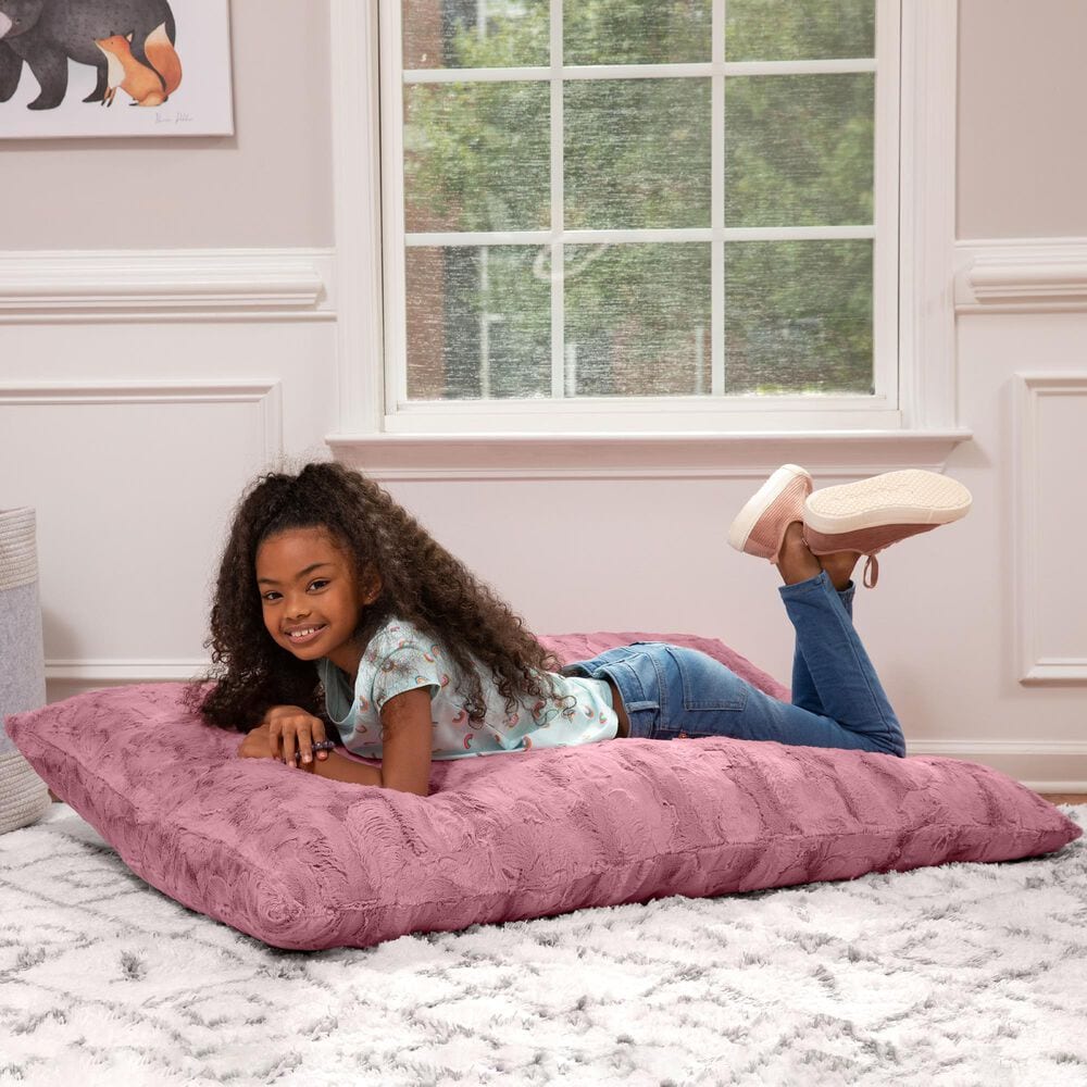 Jaxx Saxx Jr CrashPuff Floor Pillow Lounger in Wild Rose, , large