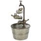 Maple and Jade Indoor/Outdoor Fountain with Watering Cans in Galvanized Gray, Rusted Brown and Black, , large