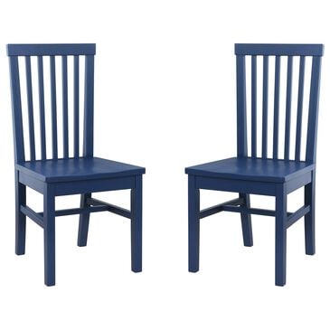 Linon Home Decor Percival Side Chair in Navy Blue (Set of 2), , large