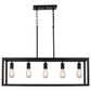 Vaxcel Pratt 5-Light Linear Chandelier in Matte Black, , large