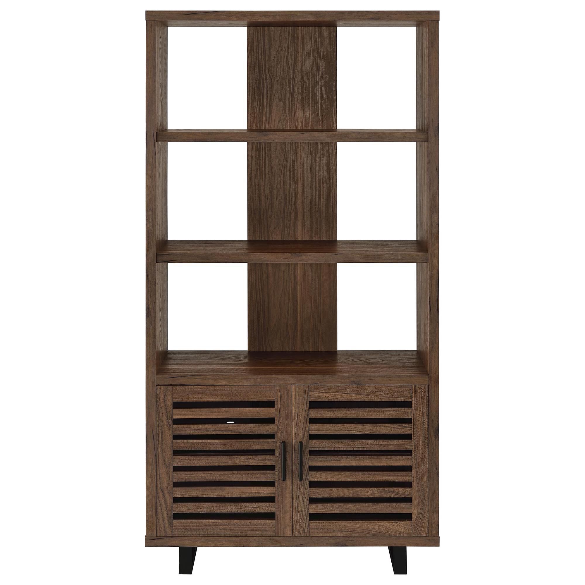 Pacific Landing Maddox 2-Piece L-desk and Bookcase Set in Black