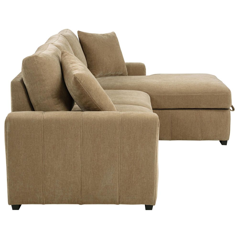 Coaster Pastrana Stationary Right Arm Facing Chaise Sleeper Sectional Sofa in Camel, , large