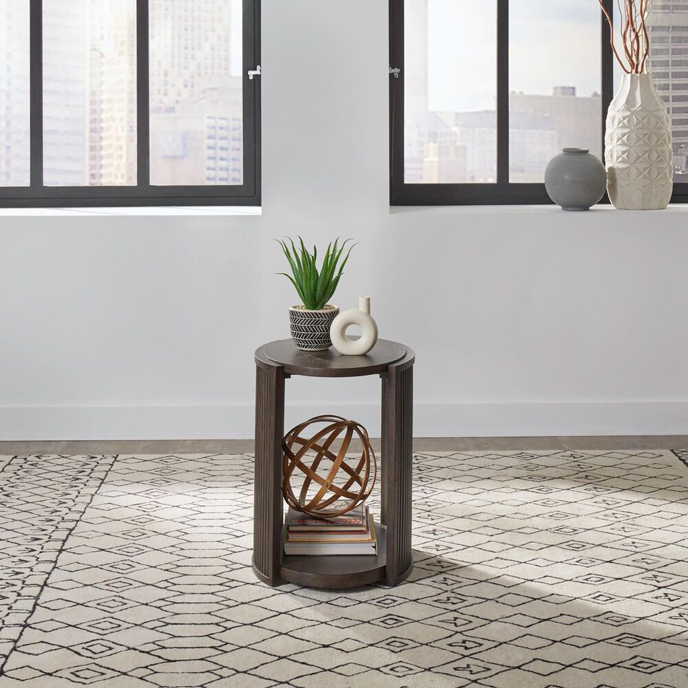 Belle Furnishings City View Chairside Table in Coffee Bean, , large