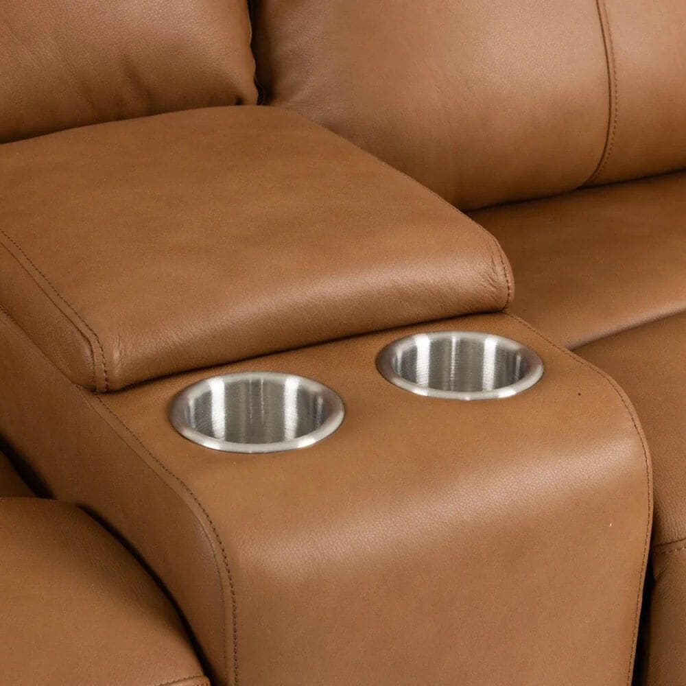 Mayberry Hill Mustang Power Reclining Loveseat in Aline Butternut, , large