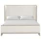 Furniture of America Candra Queen Upholstered Panel Bed in Natural Oak, , large