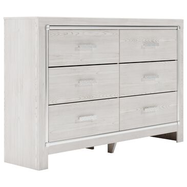 Signature Design by Ashley Altyra 6 Drawer Dresser in White, , large