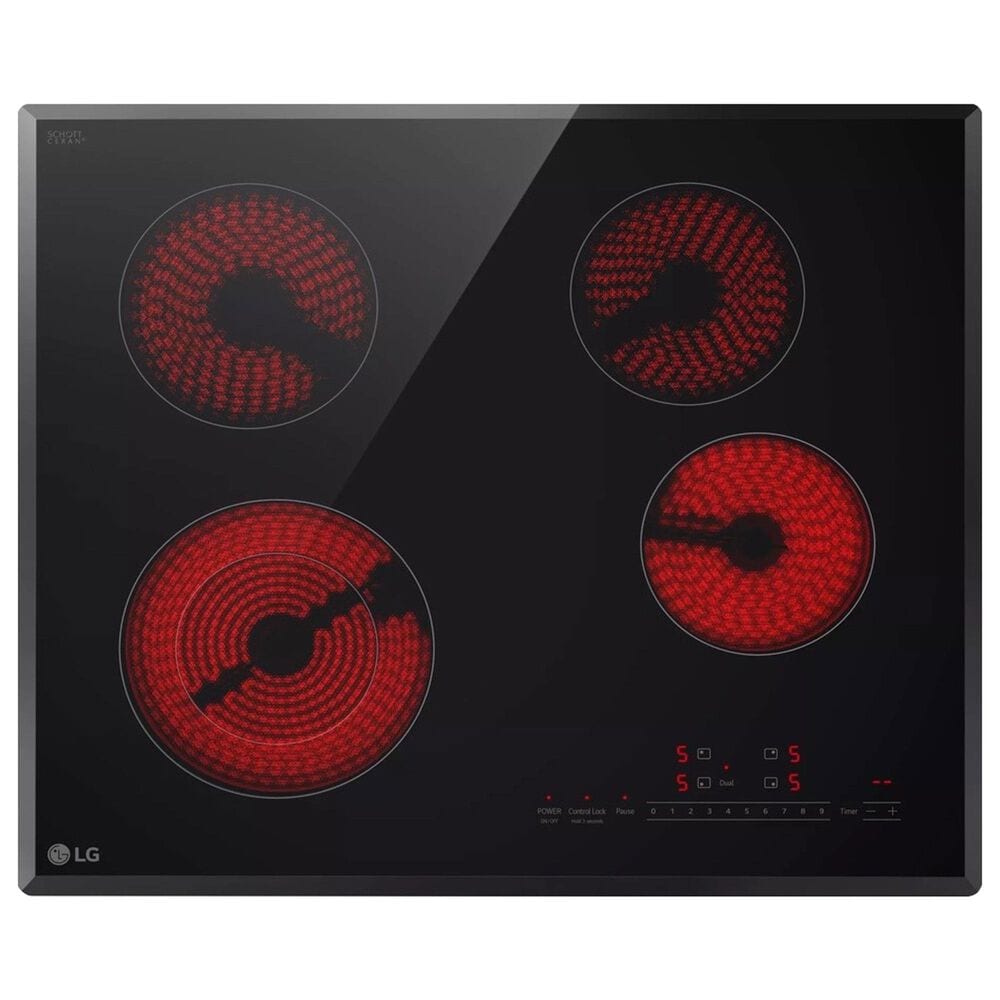 LG 24" Compact Electric Cooktop in Black and Grey, , large