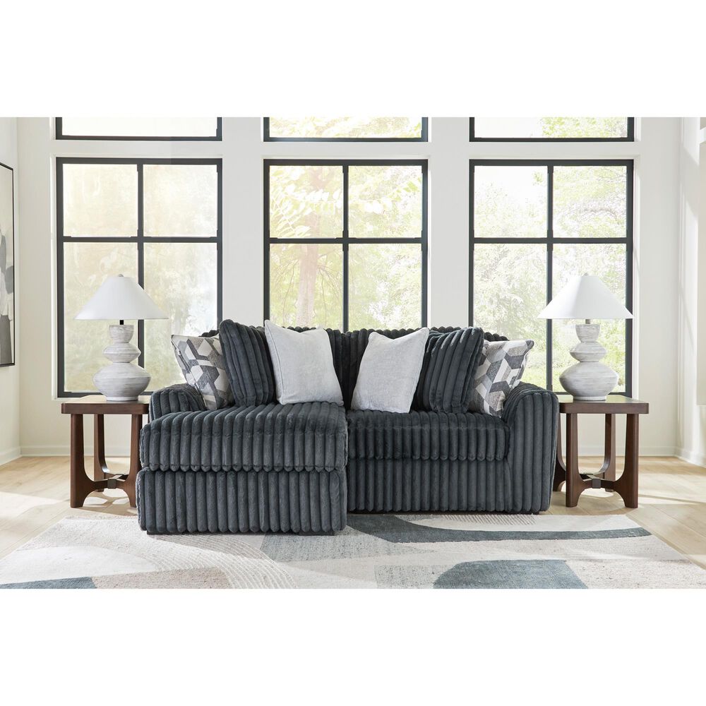 Ashley Midnight-Madness 2-Piece Left Facing Sectional with Chaise in Gunmetal, , large