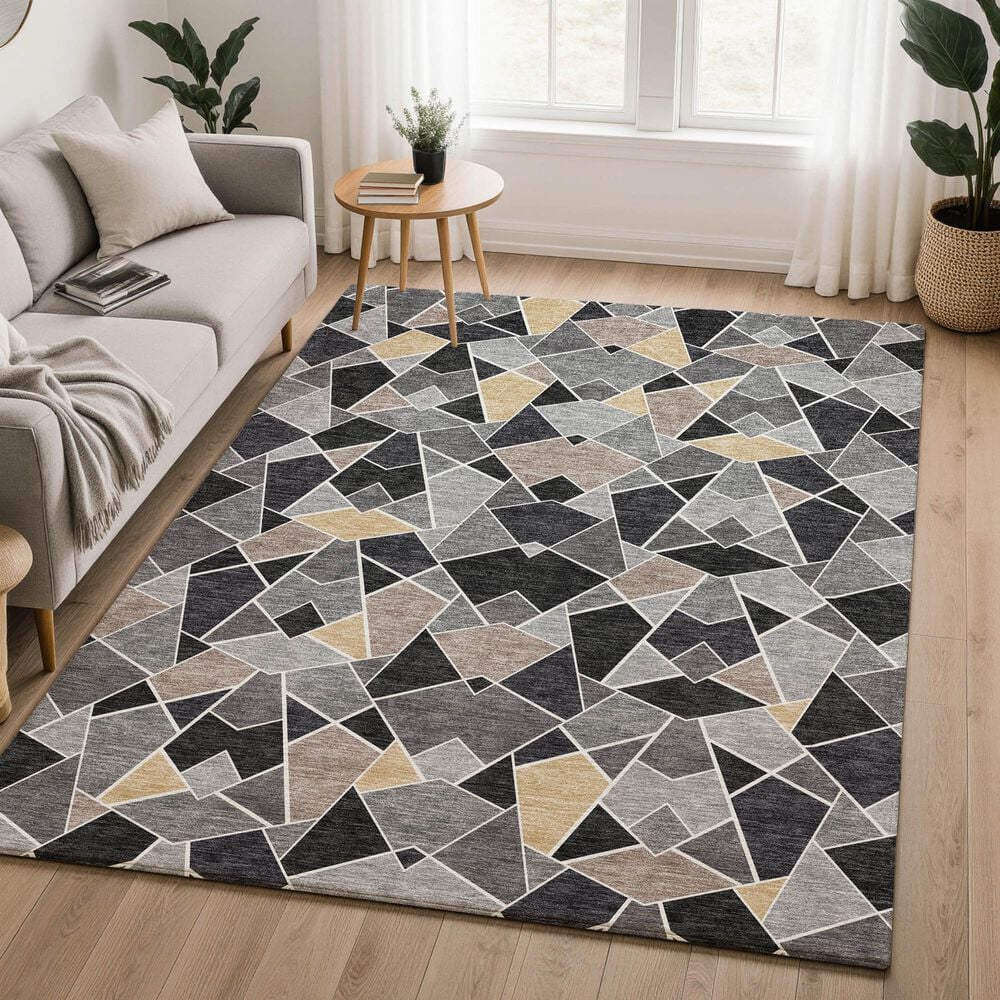 Dalyn Rug Company Kenner KN8 Black 3' x 5' Area Rug, , large