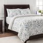 Layered Leaf 3-Piece Queen Duvet Cover Set in Blue and Taupe, , large