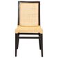 Baxton Studio Lingga Side Chair in Dark Brown and Natural Brown, , large
