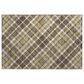 Dalyn Rug Company Soft Essentials Plaid Chocolate 2"6" x 3"10" Indoor/Outdoor Area Rug, , large