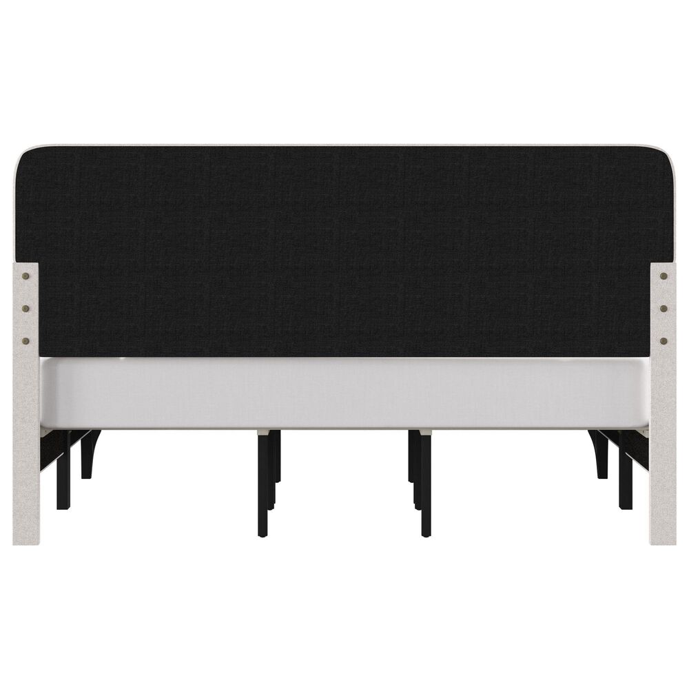 Richlands Furniture Springlee King Platform Bed with Oatmeal Upholstery in Black, , large