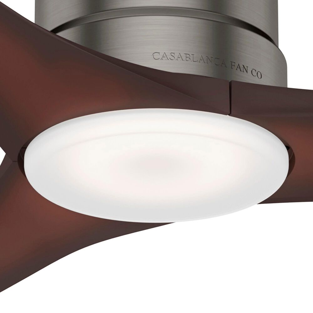 Hunter Piston 52&quot; Outdoor Ceiling Fan with LED Light in Brushed Slate, , large