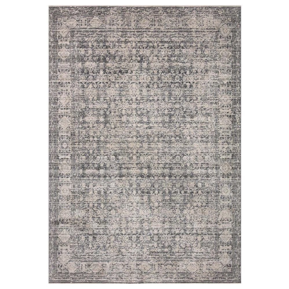 Amber Lewis x Loloi Alie 5"3" x 7"9" Charcoal and Dove Area Rug, , large