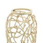 Maple and Jade 23" Cutout Coral Decorative Vase in Satin Gold, , large