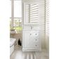 James Martin Vanities De Soto 30" Single Bathroom Vanity in Bright White with Single Hole 3 cm White Zeus Quartz Top and Rectangular Sink, , large