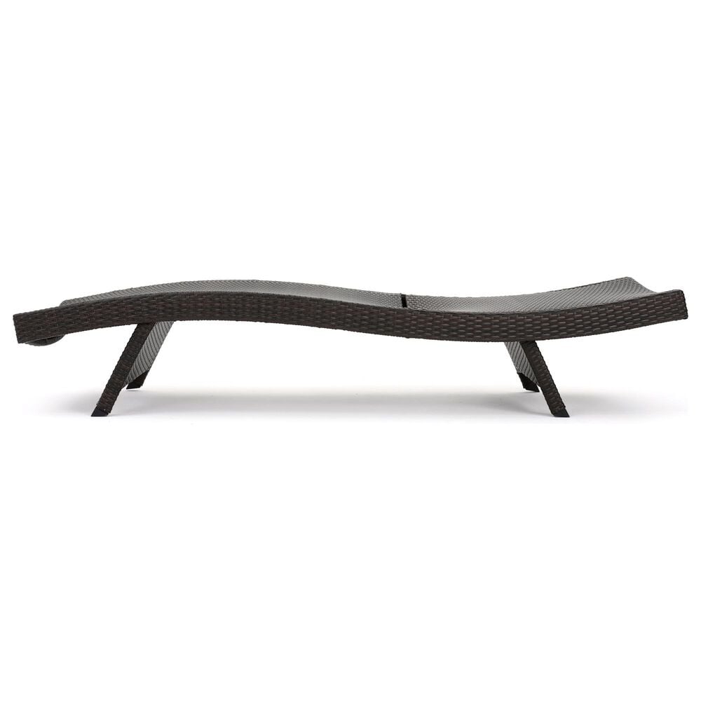 Hearth and Haven Salem PE Wicker Chaise Lounge in Multi Brown, , large