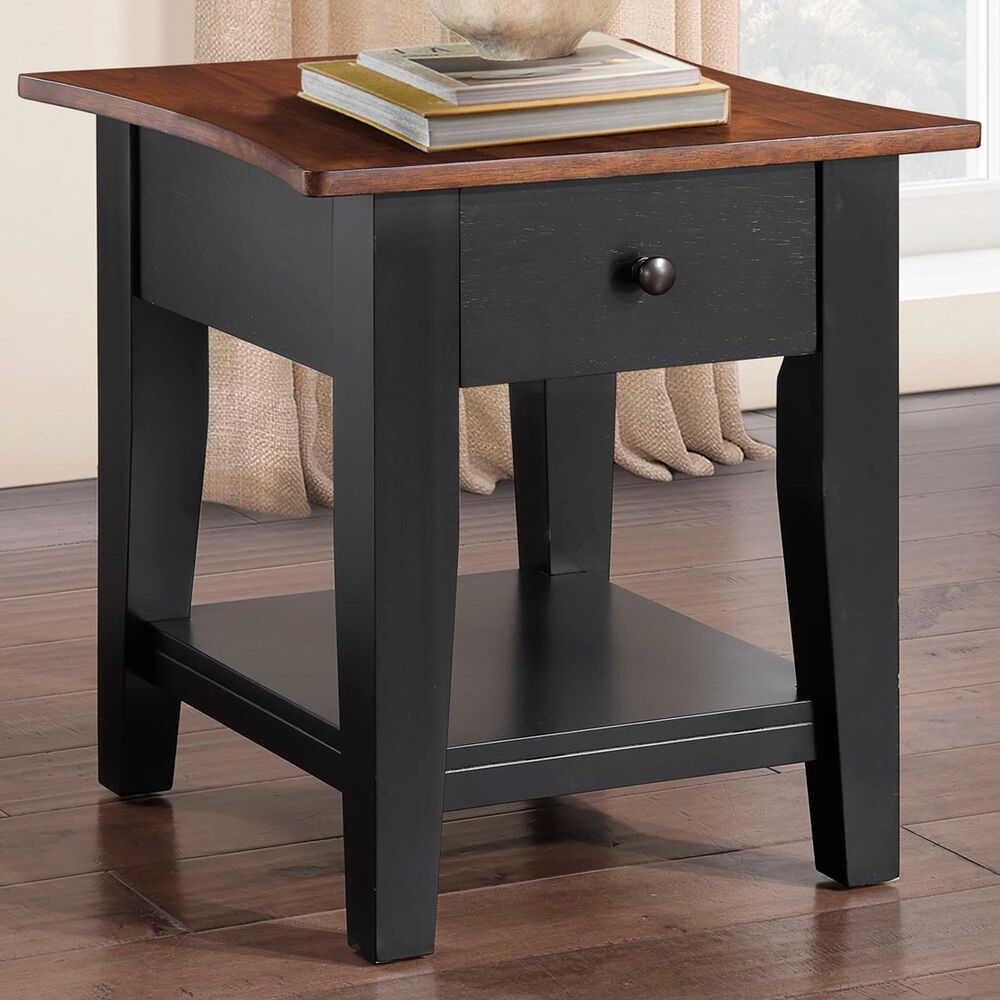 Crystal City Joplin End Table in Walnut and Ebony, , large