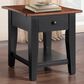 Crystal City Joplin End Table in Walnut and Ebony, , large