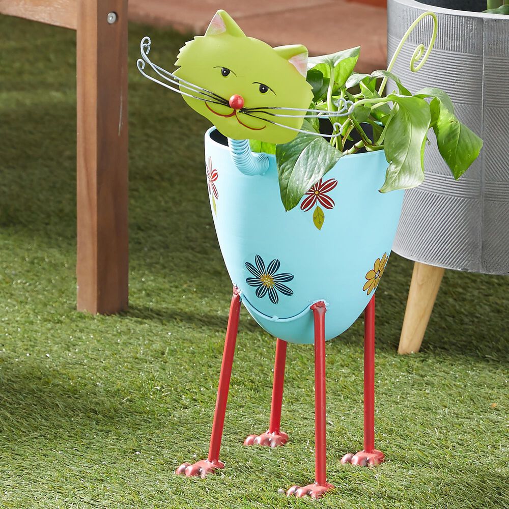 Maple and Jade Farmhouse Planter in Green, Blue and Red, , large