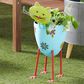 Maple and Jade Farmhouse Planter in Green, Blue and Red, , large