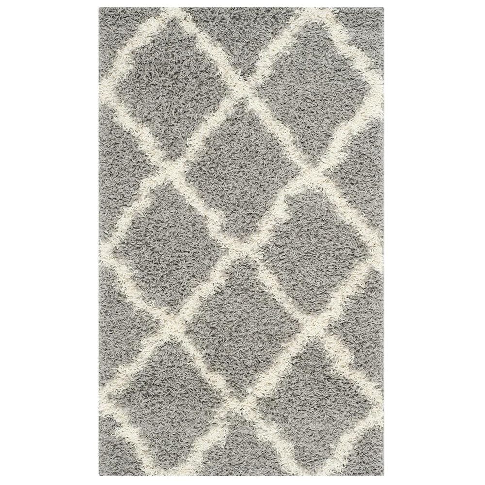 Safavieh Dallas Shag SGD257G-3 3" x 5" Grey/Ivory Area Rug, , large