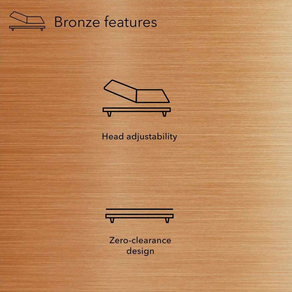 Southerland Firm Memory Foam King Mattress with Bronze Baselogic Adjustable Base, , large