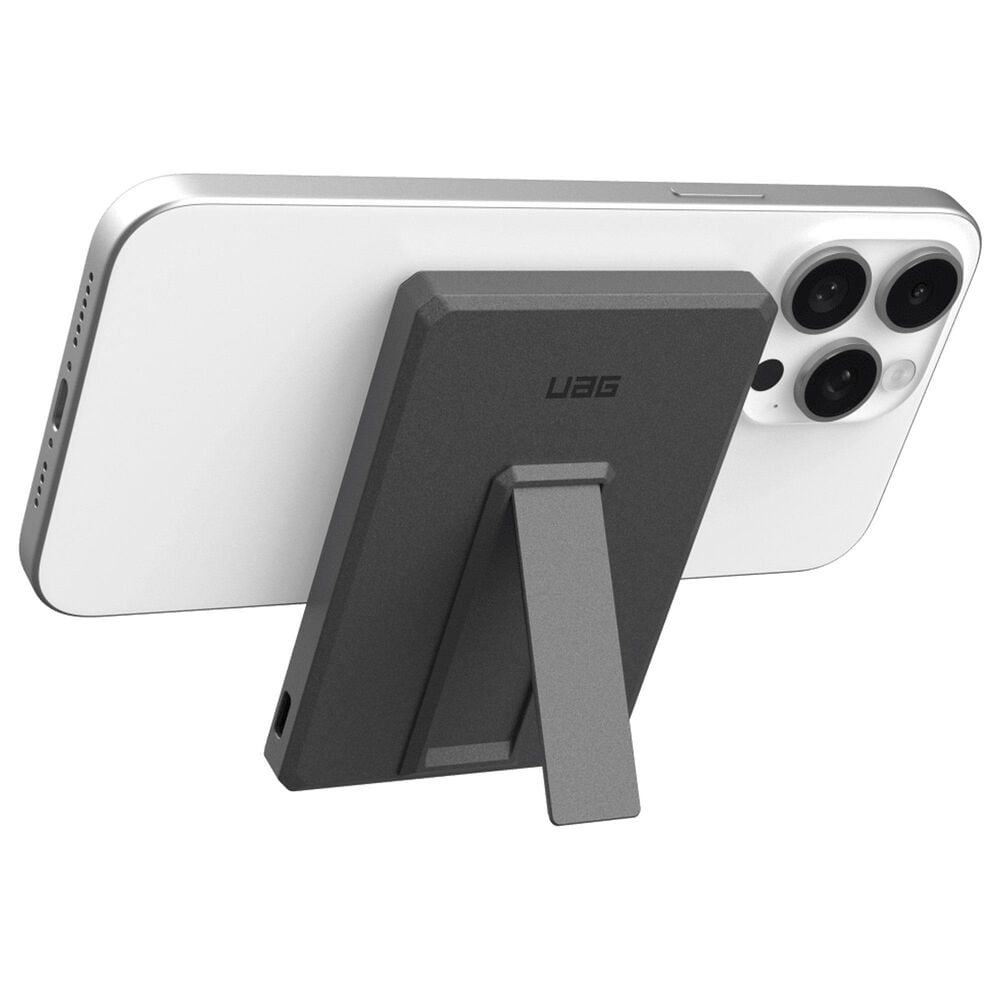 UAG Ultra Slim Portable Power Bank with Kickstand in Black and Grey, , large
