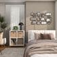 Maple and Jade 26" x 45" Metal Geometric Overlapping Rectangular Wall Mirror in Matte Black, , large