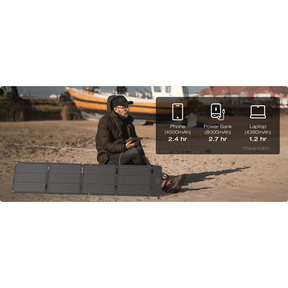 EcoFlow 60W Portable Solar Panel in Black, , large