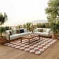 Nourison Positano Geometric Terracotta 8" x 10" Indoor/Outdoor Area Rug, , large
