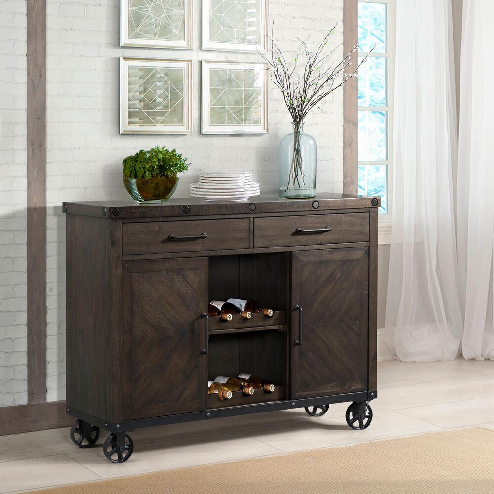 Mayberry Hill Colorado 2-Drawer Server in Charcoal and Black, , large