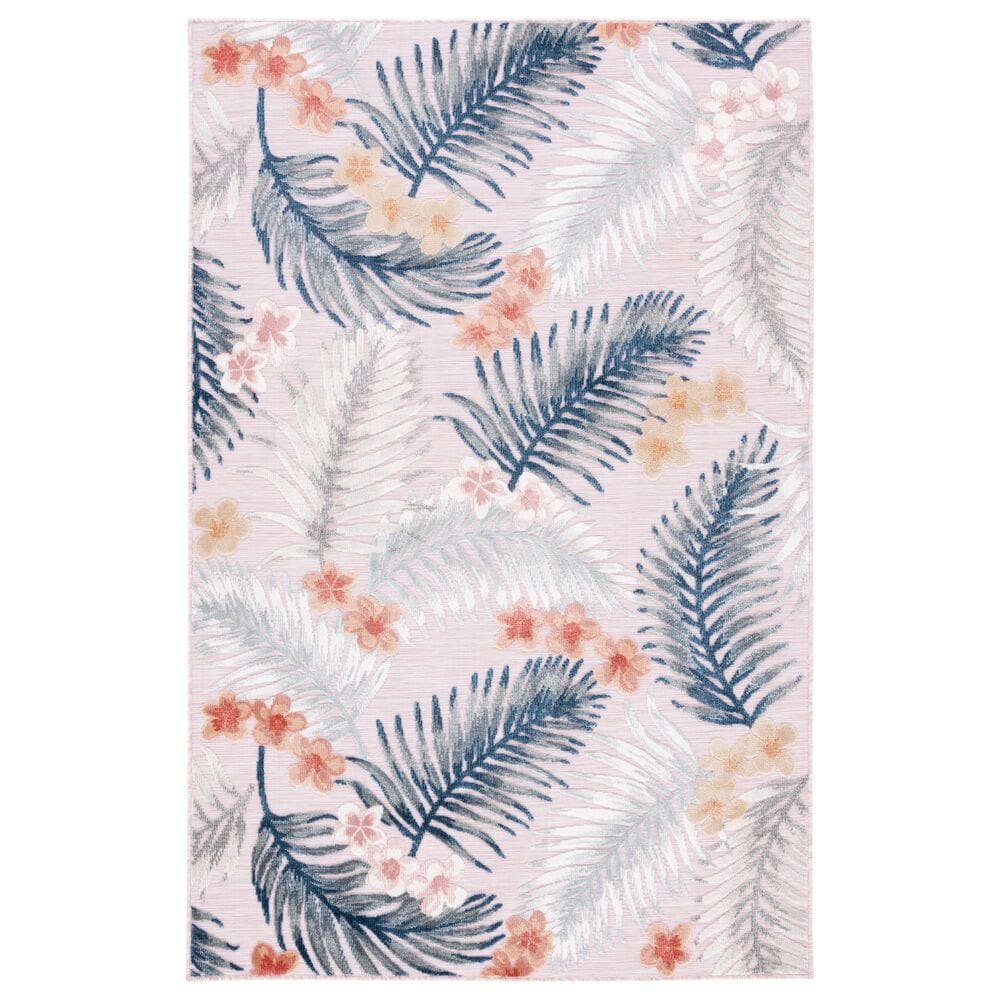 Safavieh Cabana CBN451U 4" x 6" Pink and Grey Indoor/Outdoor Area Performance Rug, , large