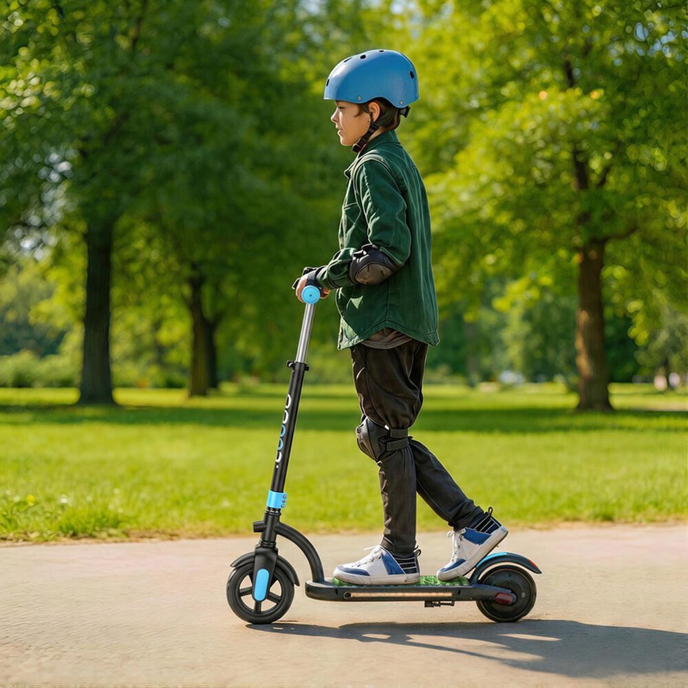 HOMLUX Kids Electric Scooter with 7" Tires in Blue, , large