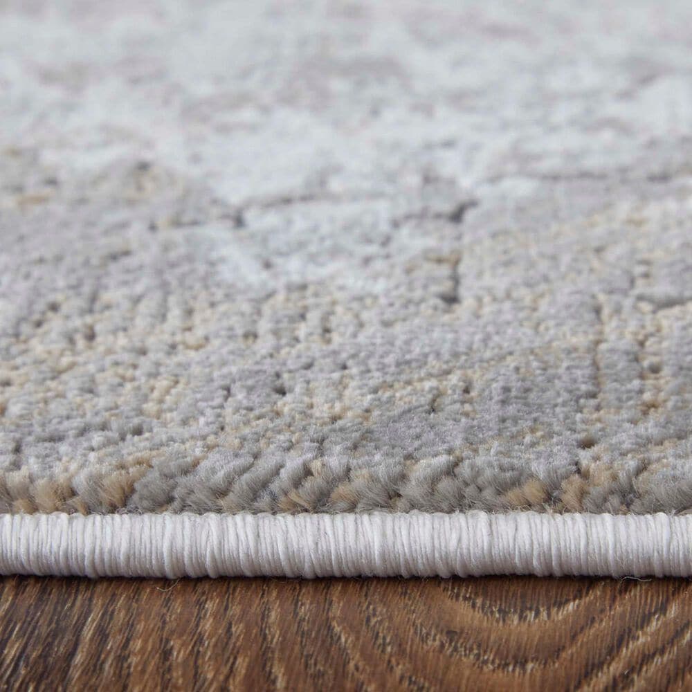 Feizy Waldor Ivory and Gray 2'10" x 7'10" Runner, , large