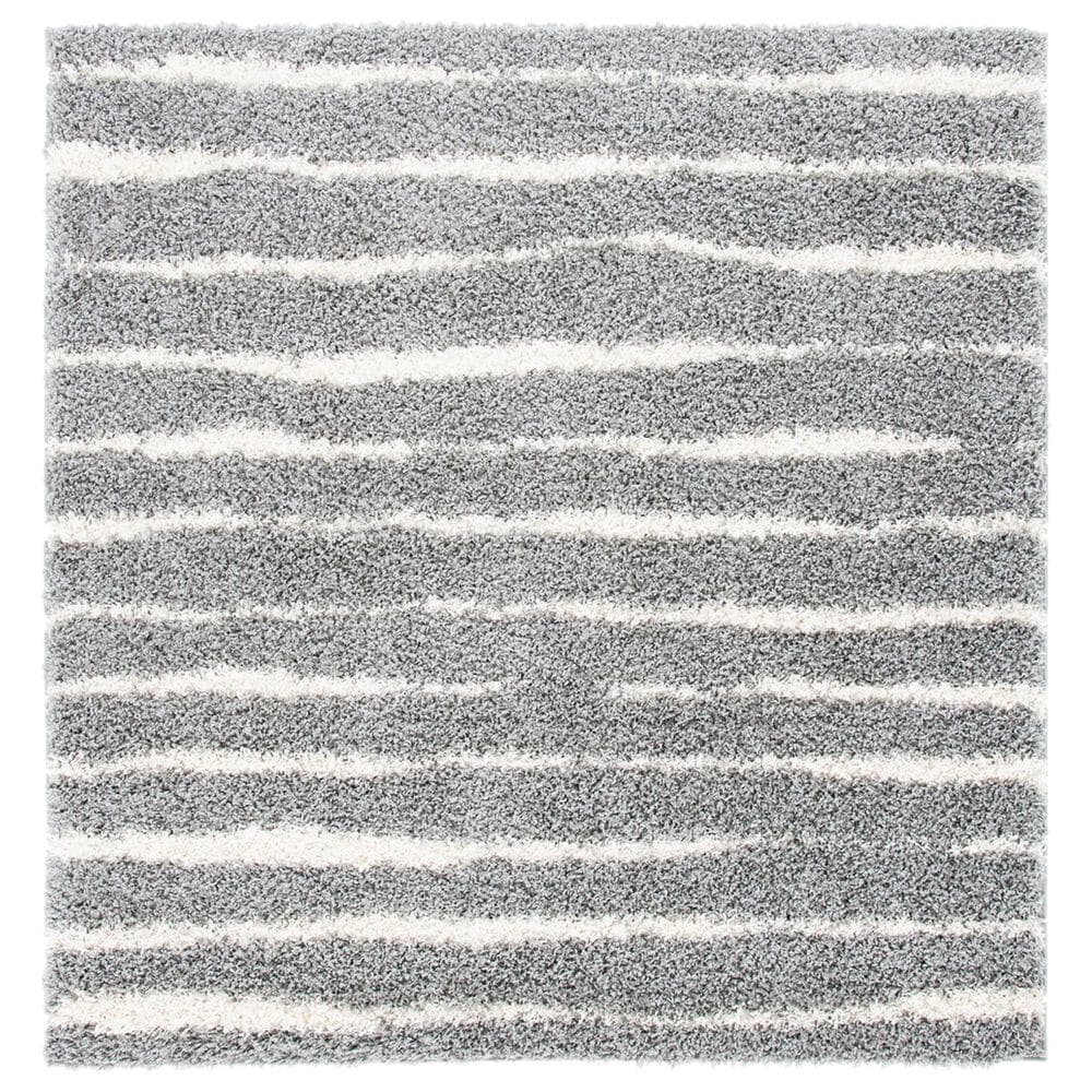 Safavieh Venus Shag VNS603J 5"3" Square Grey and Ivory Area Rug, , large