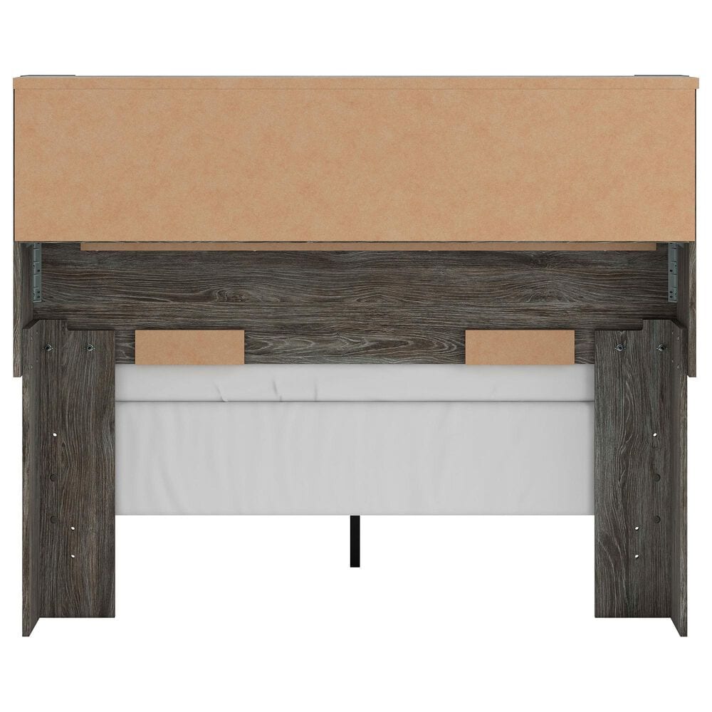 Ashley Frandern 5-Piece Full Bookcase Bedroom Set in Rustic Warm Gray, , large