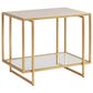 Lexington Home Brands Pinnacle End Table in Antica to and Satin Gold, , large