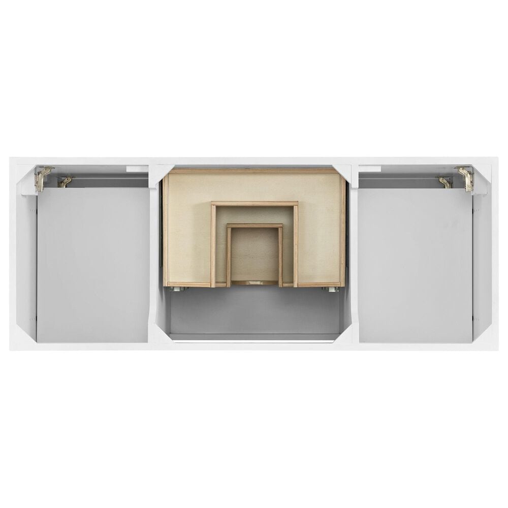37B Kinsale 48" Single Bathroom Vanity Cabinet in Bright White with White Composite Stone Top and Backsplash, , large