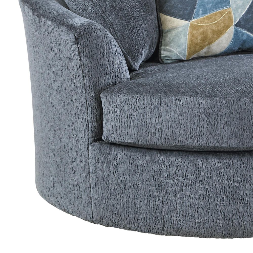 Ashley Maxon Place Oversized Swivel Accent Chair in Navy, , large