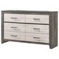 Crown Mark Rhett 5-Piece Queen Platform Bedroom Set in Gray and White, , large