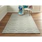 Feizy Belfort Geometric 5" x 8" Blue and Gray Area Rug, , large