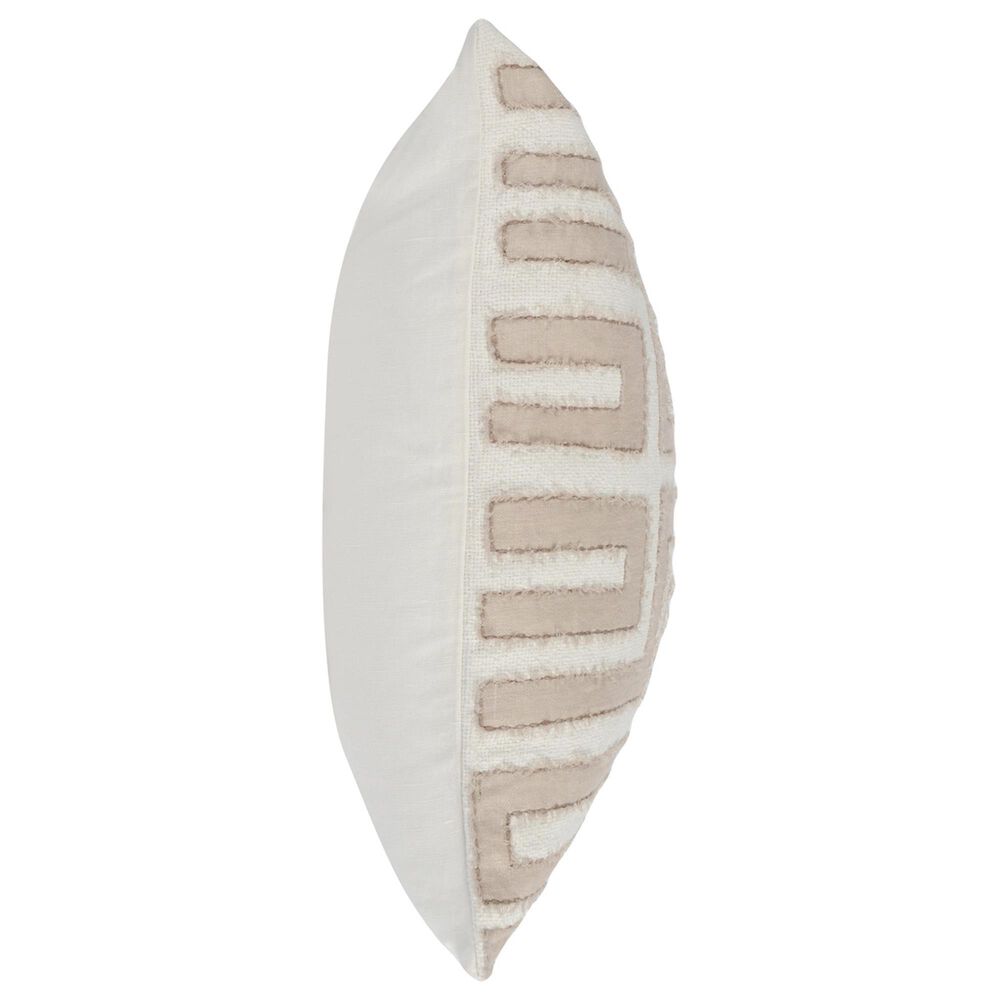 Classic Home Mateo 22&quot; Square Throw Pillow in Natural and Ivory, , large