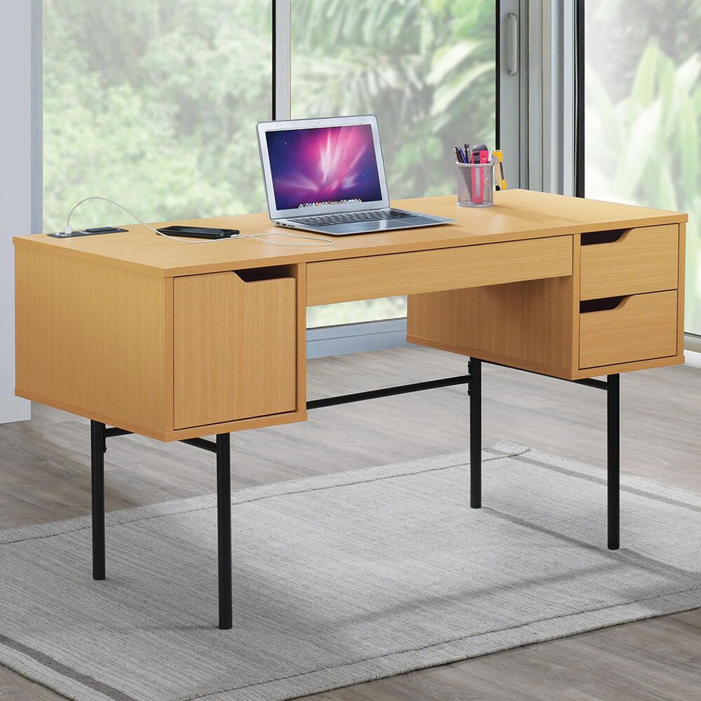 Valor Living Denmark Executive Desk in Natural, , large