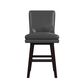 Mayberry Hill Villanova Swivel Counter Stool with Pewter Cushion in Espresso, , large