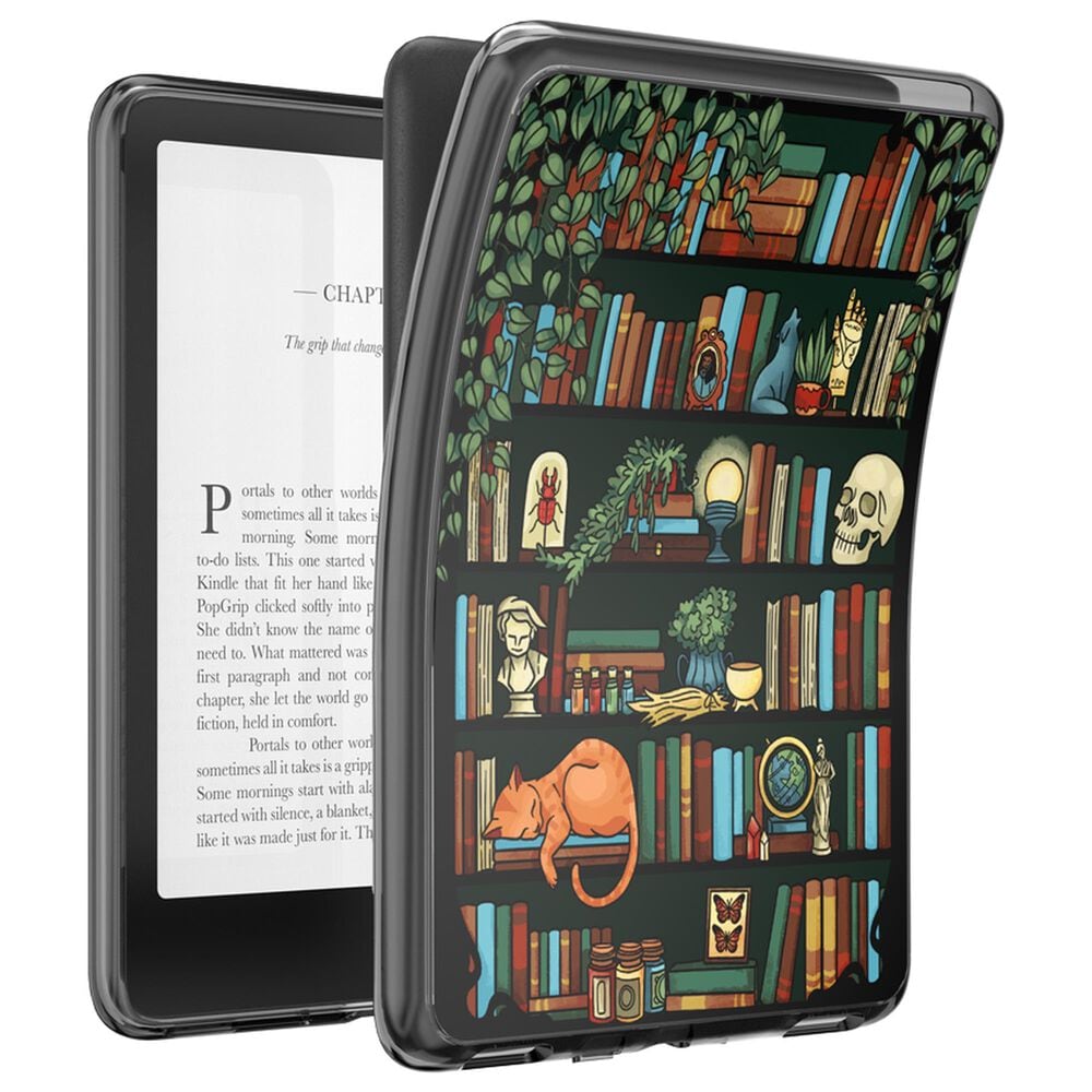 PopSockets MagSafe Case for Kindle 12th Gen in Storied Shelves, , large