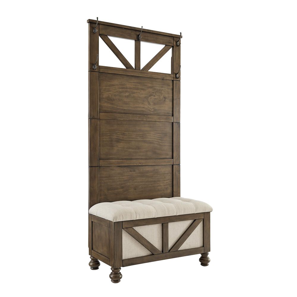 37B Brickwell Hall Tree with Storage Bench in Brown, , large