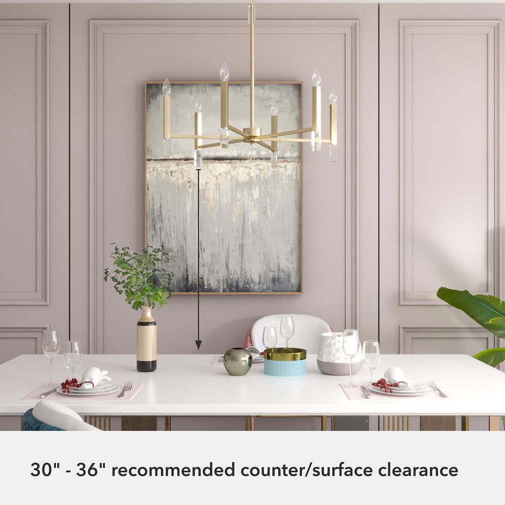 Hunter Sunjai 6-Light Chandelier in Alturas Gold, , large